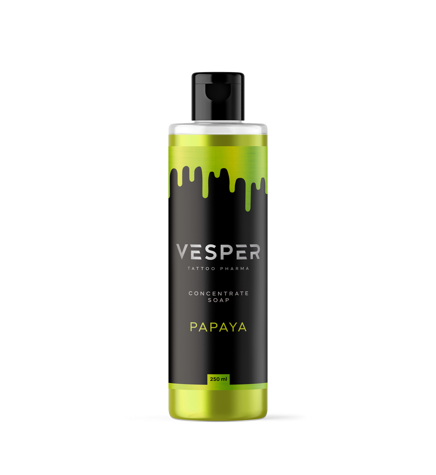 Антибактеріальне зелене мило VESPER PAPAYA - 250 мл 20033 фото